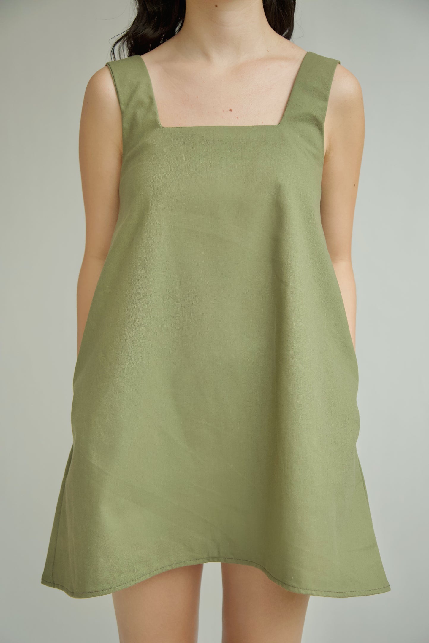 LINEN BOX DRESS